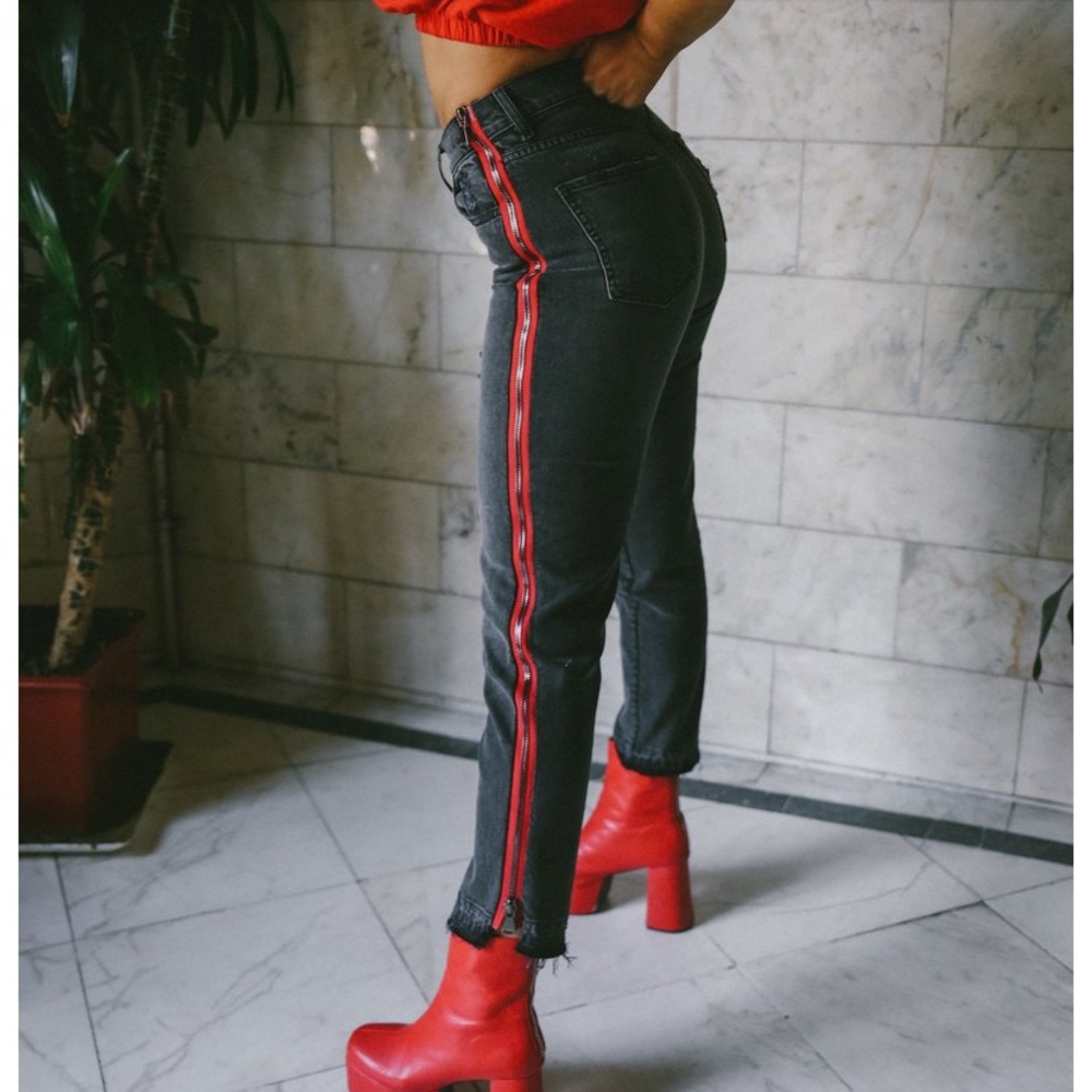 Revice “The Westside” zipper grey/black jeans